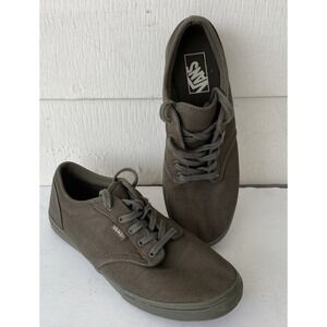 Vans off the wall Olive green tennis skate shoes size 7 men's 8.5 women